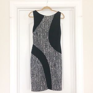 Caché Black & White Dress- Like New